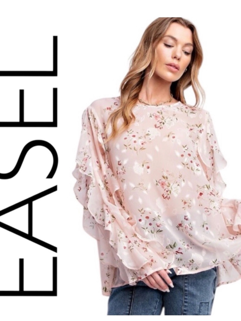734:  EASEL NWT TOP BLUSH (R2C)